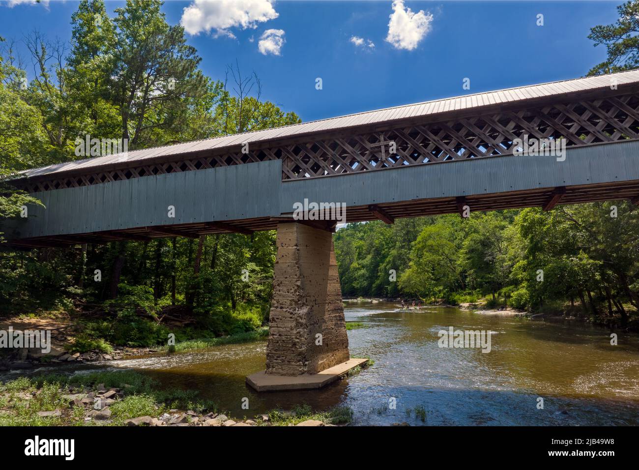 Pont couvert en Alabama Banque D'Images