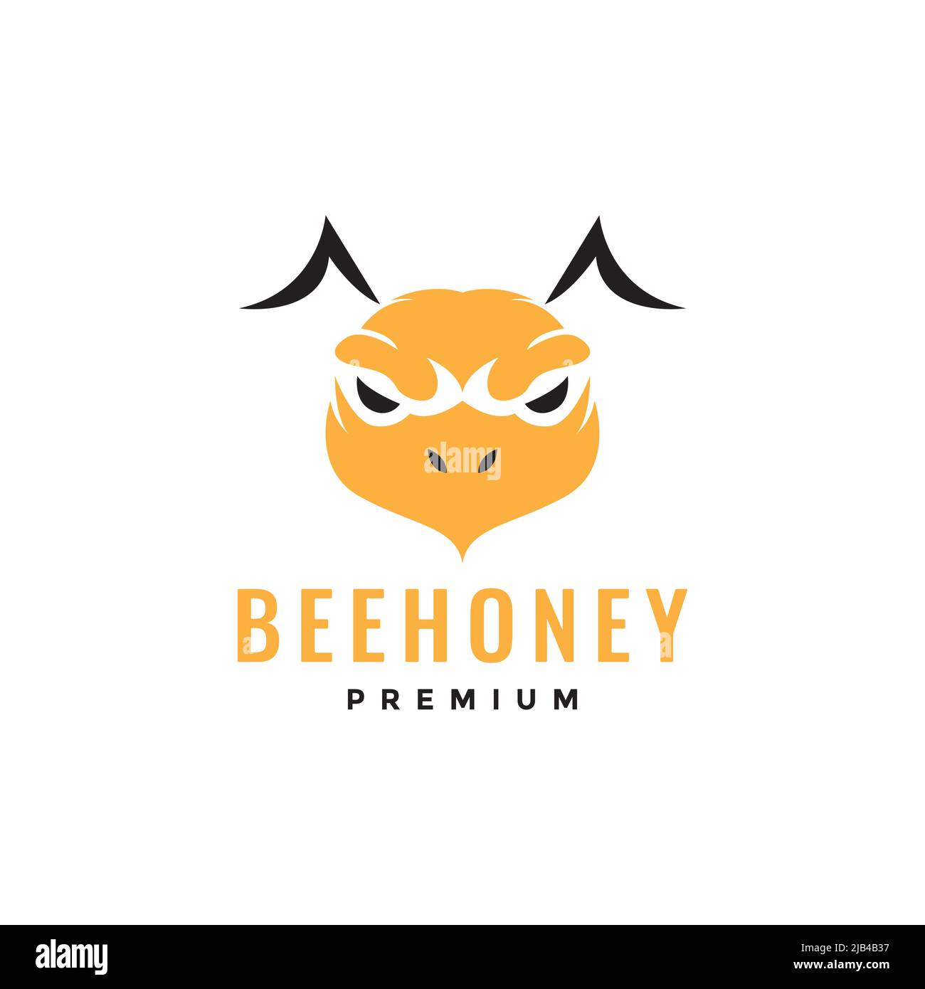 tête insecte tête miel abeille orange logo design vecteur graphique symbole icône illustration idée créative Illustration de Vecteur