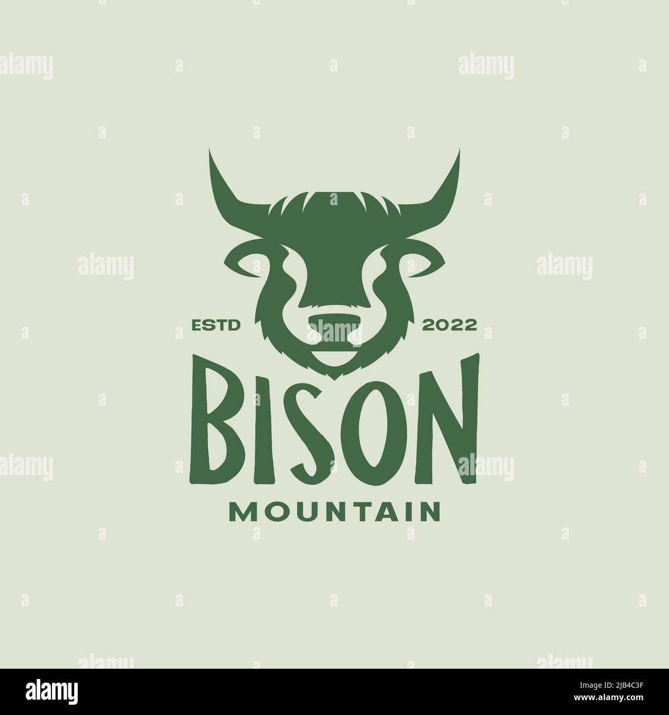 couleur vintage yak bison logo design vecteur graphique symbole icône illustration idée créative Illustration de Vecteur