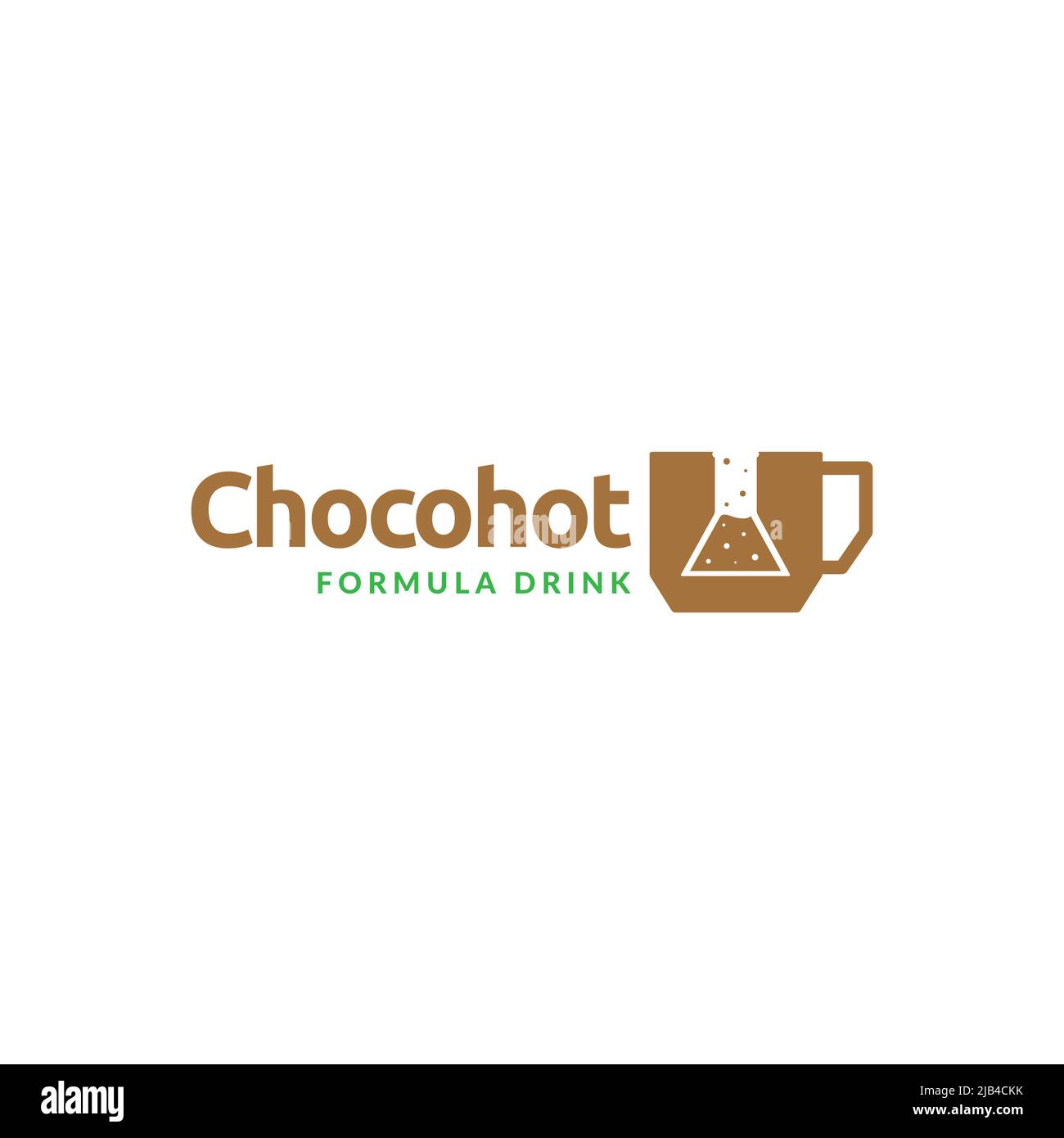 tasse mug chocolat laboratoire logo design vecteur symbole graphique icône illustration idée créative Illustration de Vecteur