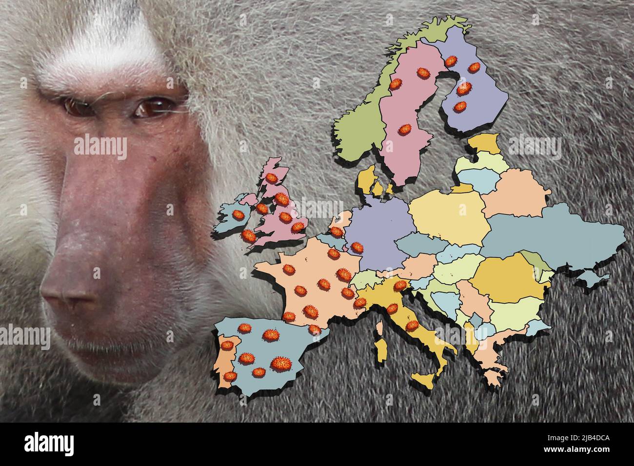 infection à la variole du singe en europe Banque D'Images