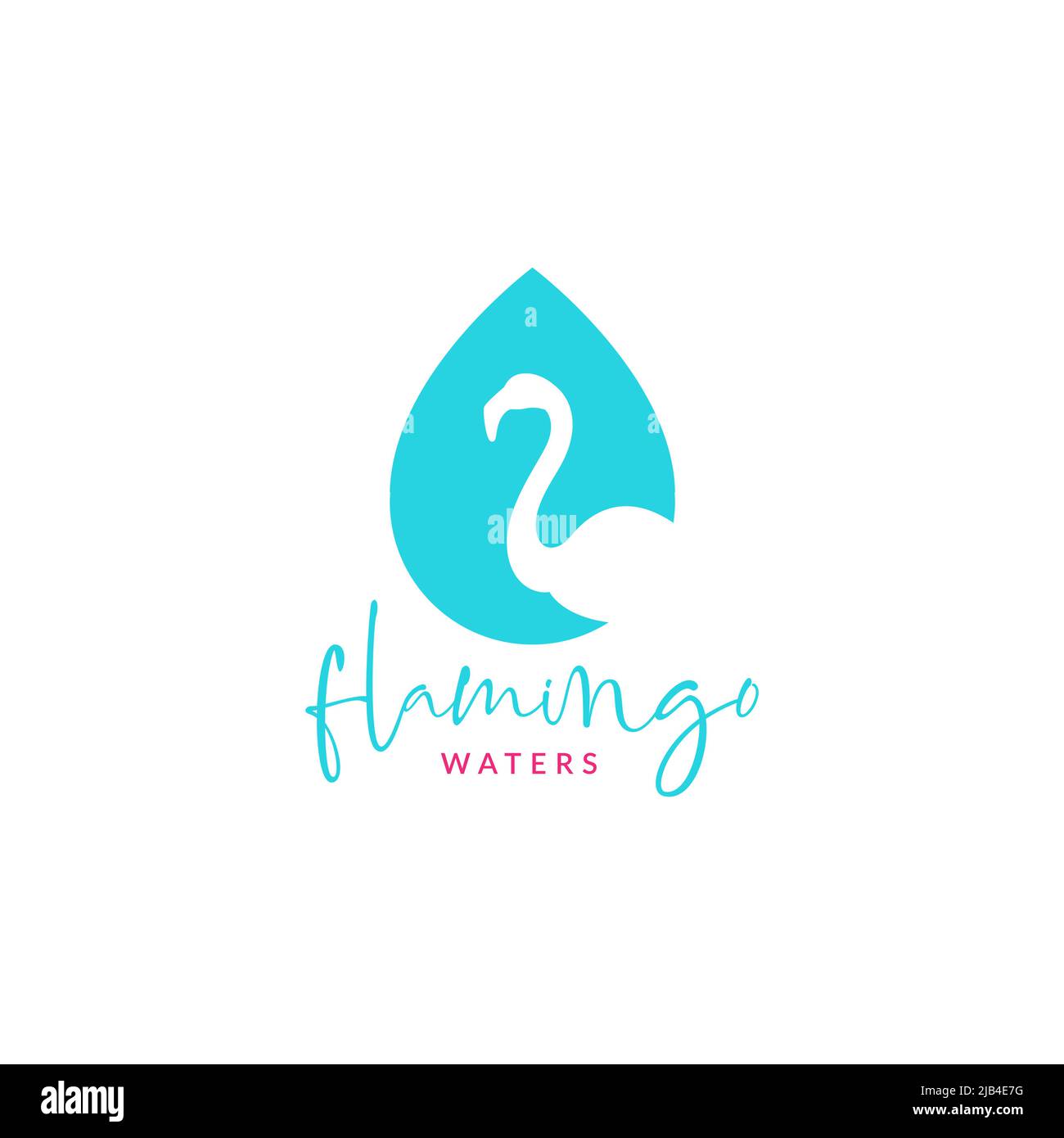 eau de goutte avec logo flamango design vecteur symbole graphique icône illustration idée créative Illustration de Vecteur