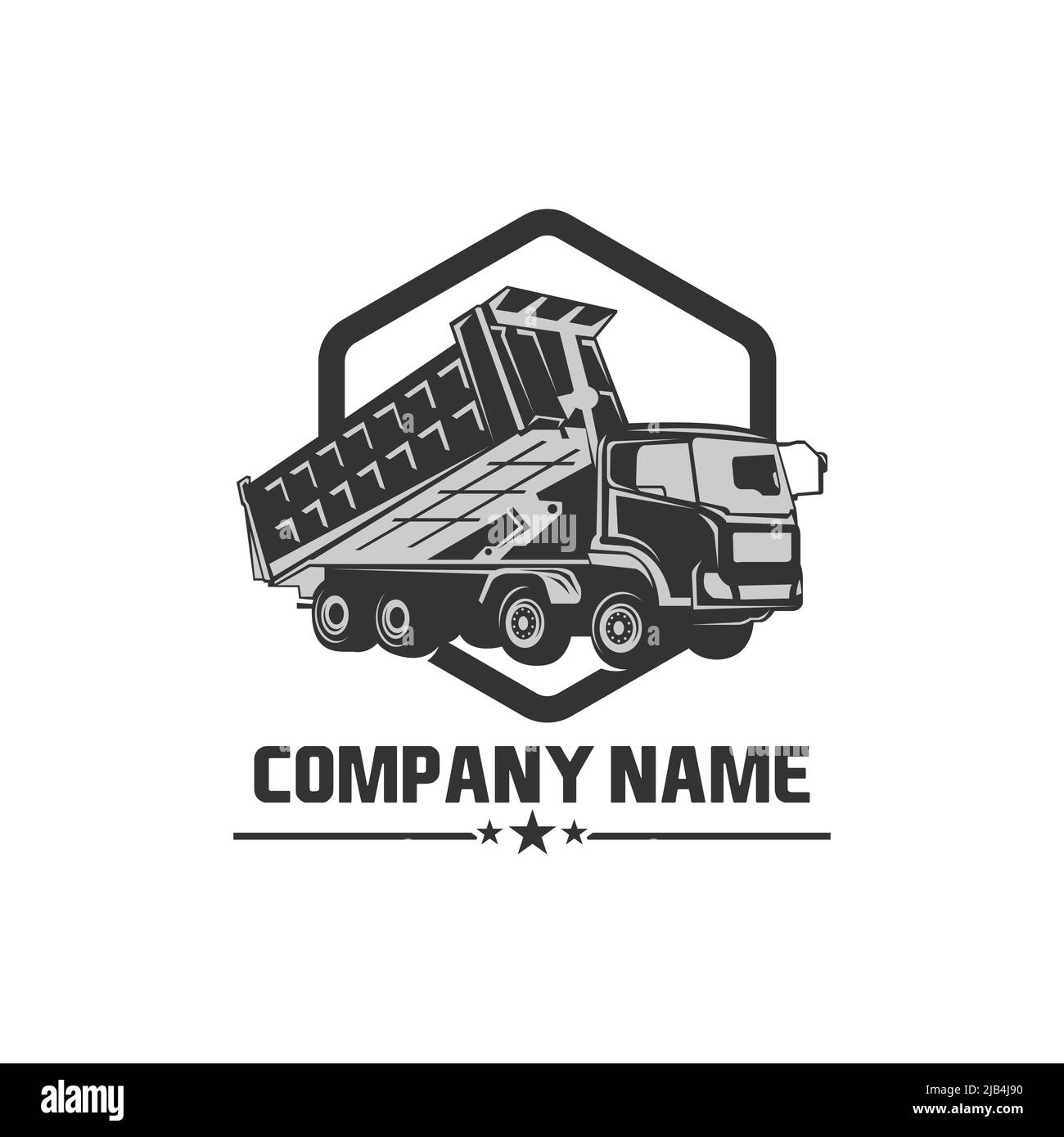 Modèle de logo de la société de camion de vidage. Ensemble de modèles de logo prêt à l'emploi Vector Isoleted.EPS 10 Illustration de Vecteur