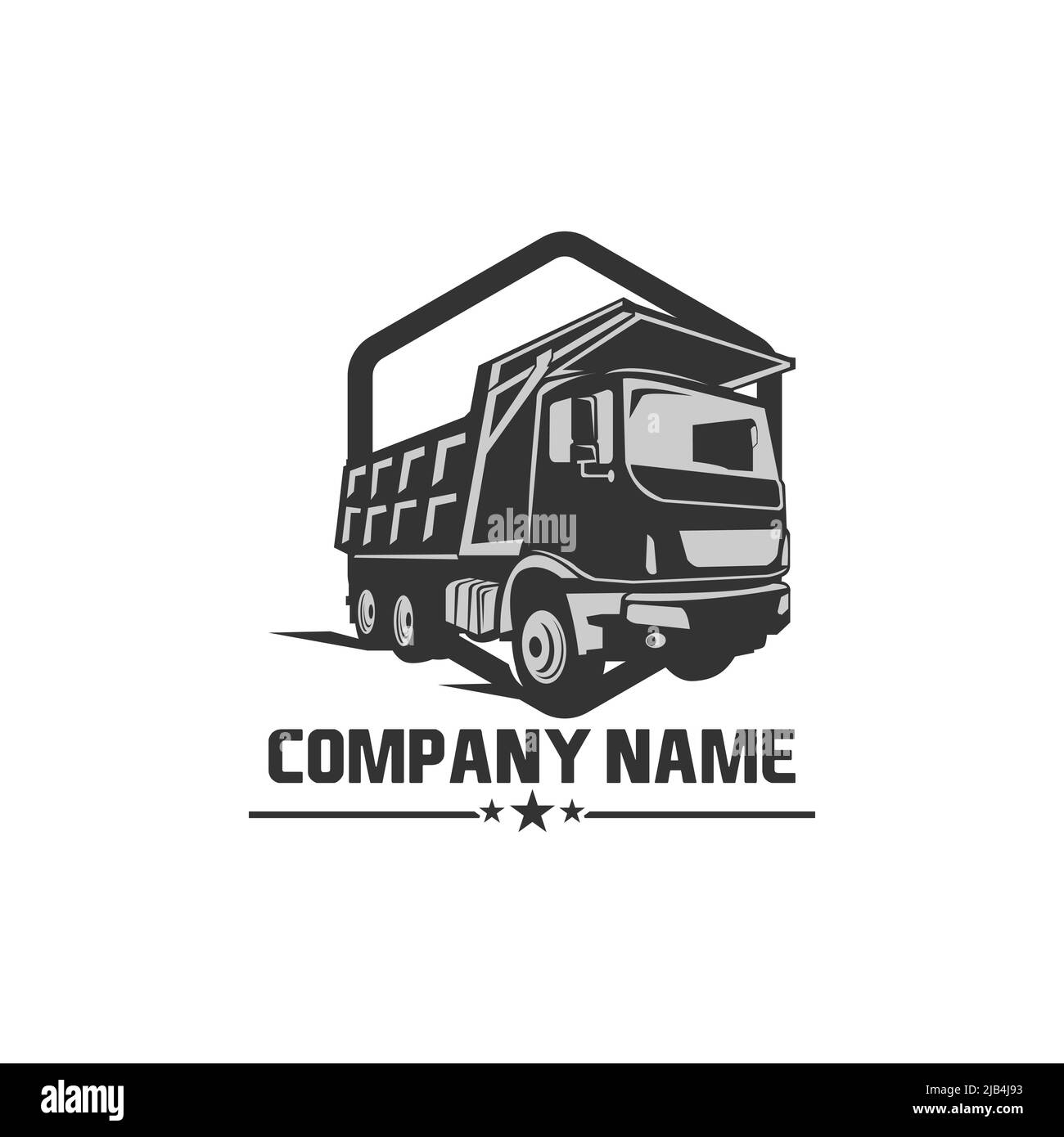 Modèle de logo de la société de camion de vidage. Ensemble de modèles de logo prêt à l'emploi Vector Isoleted.EPS 10 Illustration de Vecteur