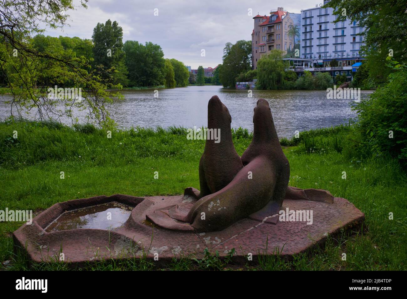 Lietzensee, Charlottenburg, Berlin, Allemagne Banque D'Images