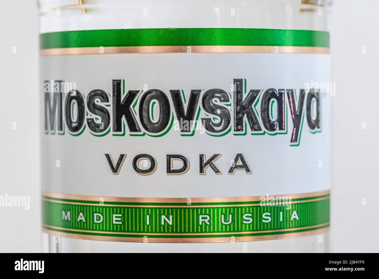 Russkij Standart, bouteille de vodka russe authentique Photo Stock - Alamy