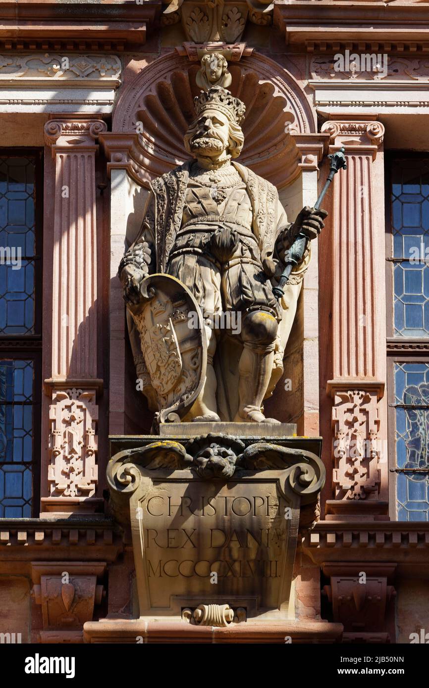 Sculpture de Christoph III née sous le nom de Christoph von Pfalz-Neumarkt, 1416, 1448, Friedrichsbau, construite de 1601 à 1607, Galerie ancestrale des électeurs Banque D'Images