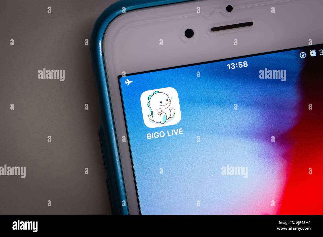 L'application Bigo Live, une plate-forme de diffusion en direct où les  utilisateurs peuvent partager des moments en direct avec des abonnés  appartenant à une société basée à Singapour, BIGO Technology, sur iPhone