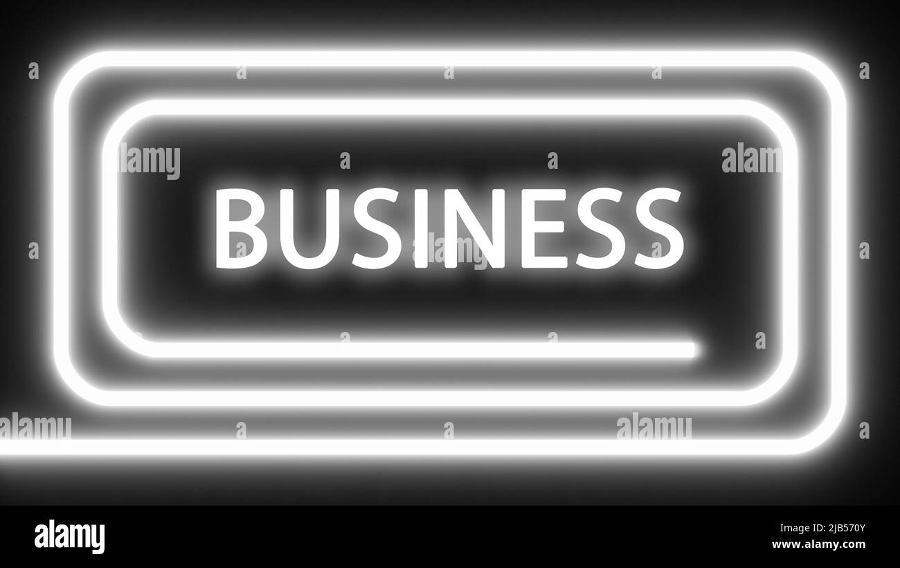 3d illustration. Je notifie. Publicité. Entreprise. Texte D'AFFAIRES de l'affiche illuminée Banque D'Images