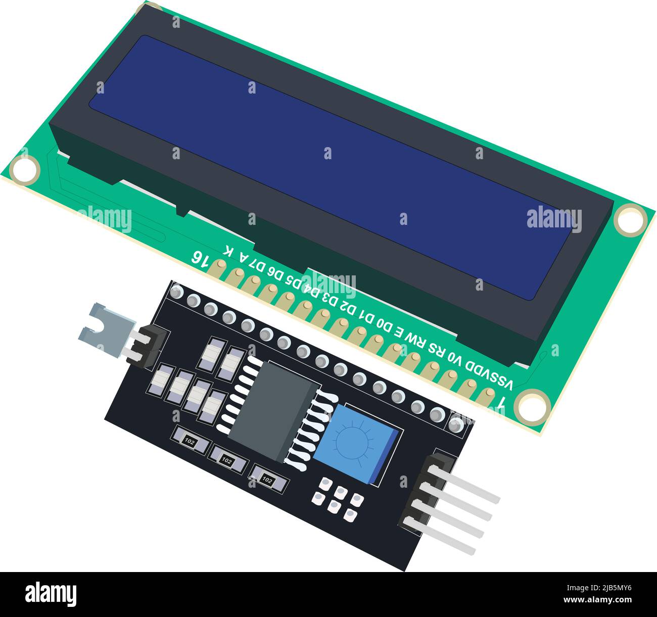 écran lcd arduino Banque d'images vectorielles - Alamy