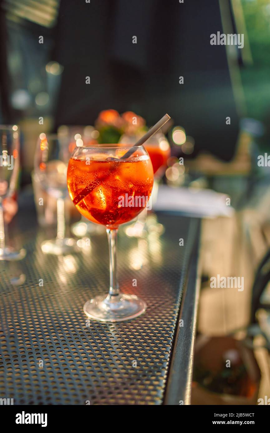 Lot De 6 Verres à Whisky Aperol - Capacité 450 Ml, Design Officiel, Parfaits Pour Spritz Et