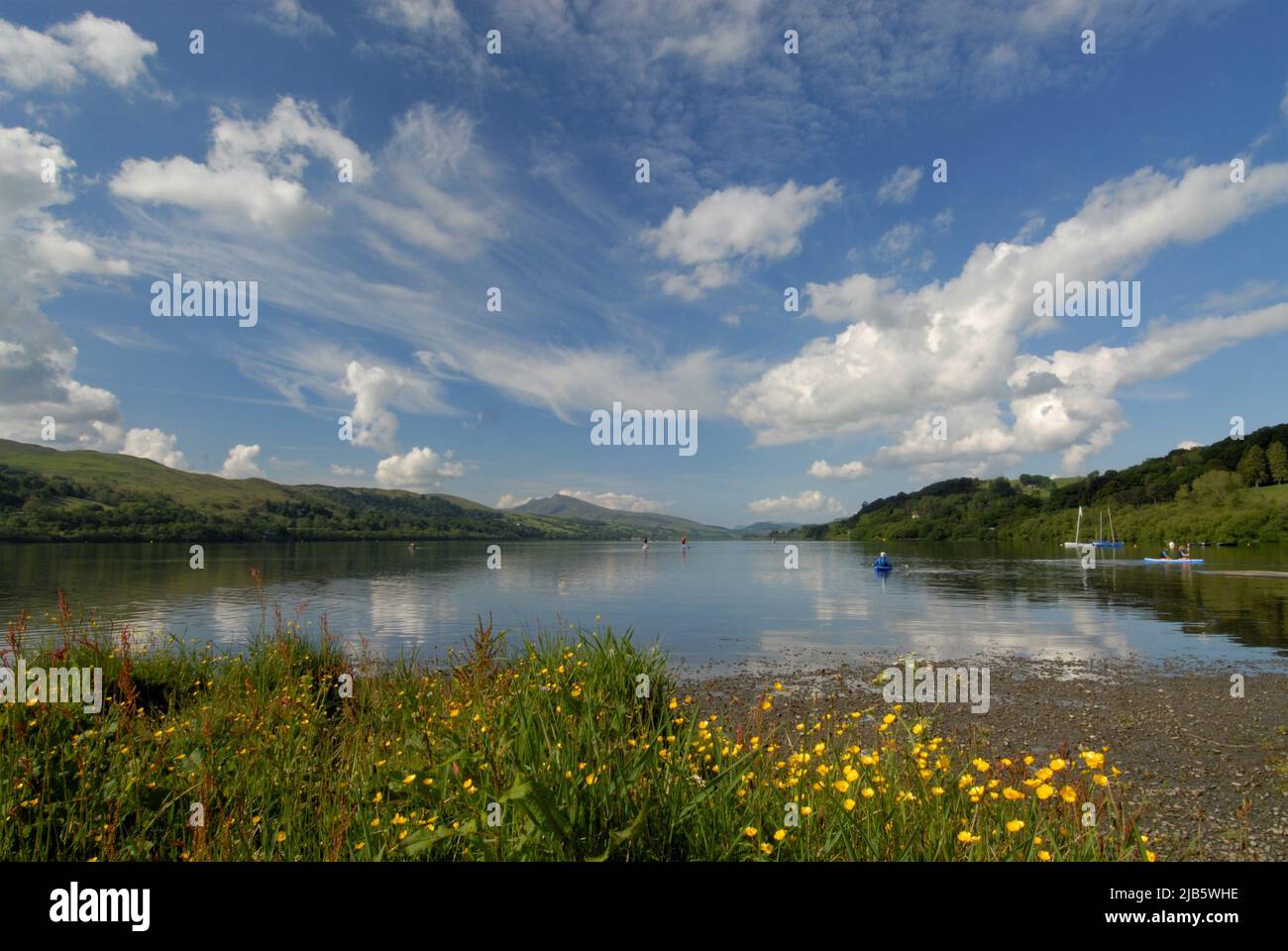Bala Lake/Llyn Trgid dans le parc national de Snowdonia, PAYS DE GALLES, Royaume-Uni Banque D'Images