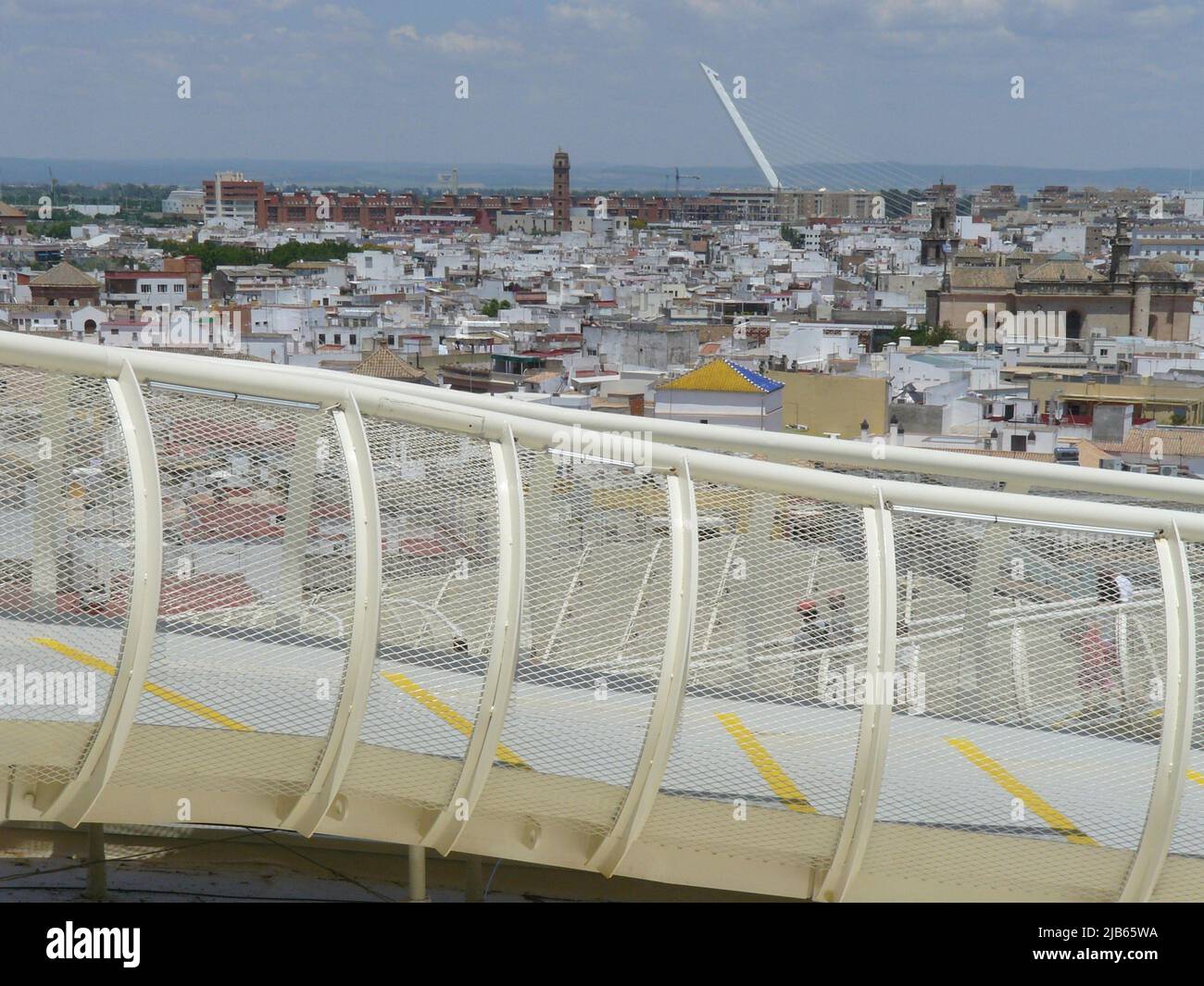 Séville (Espagne). Conception sur les passerelles supérieures du parasol Metropol également connu sous le nom de Seas de Sevilla. Banque D'Images