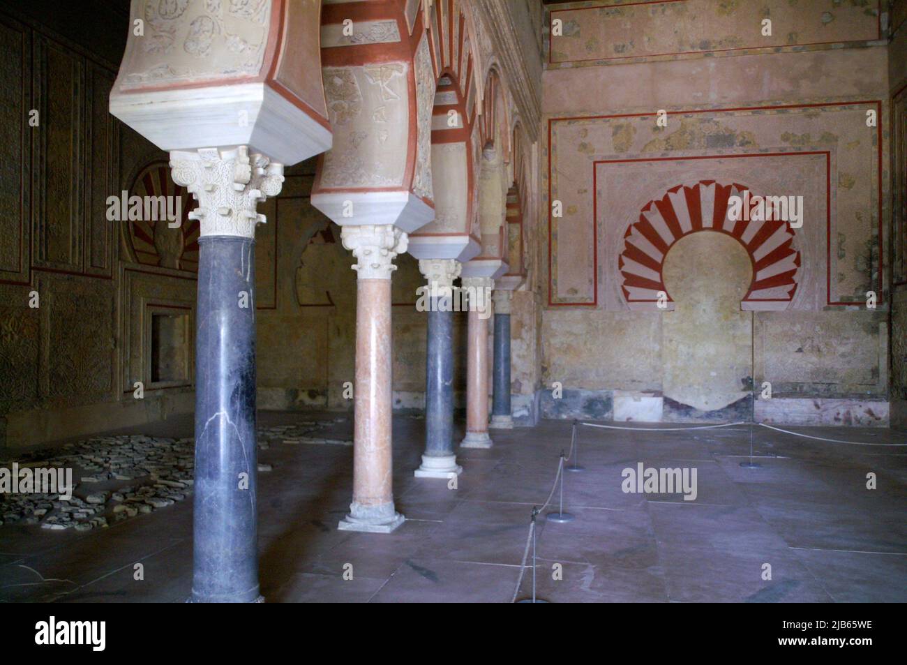 Cordoue (Espagne). Salón Rico ou Abd al-Rahman III dans la ville de Medina Azahara dans la ville de Cordoue. Banque D'Images