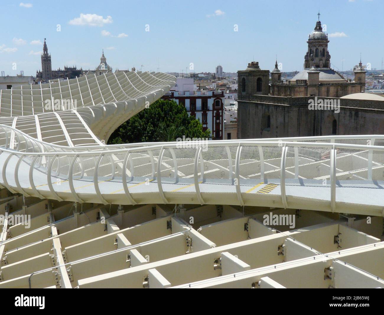 Séville (Espagne). Passerelle supérieure du parasol Metropol également connu sous le nom de Seas de Sevilla. Banque D'Images