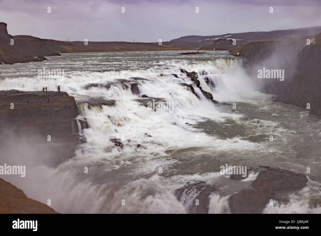 Cascade de Gullfoss l'Islande Banque D'Images