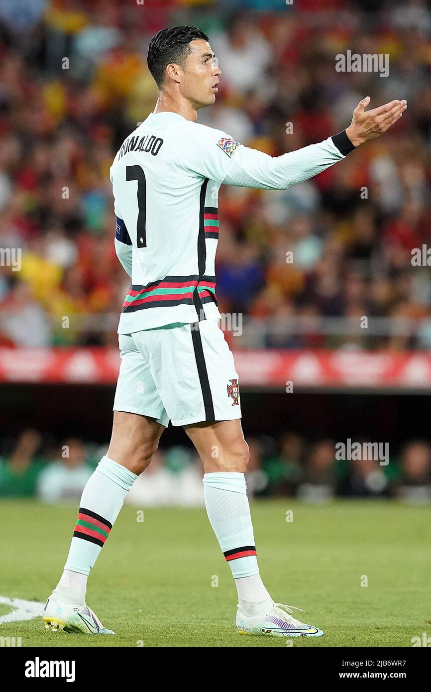 Cristiano Ronaldo du Portugal lors du match de la phase 2023 de la Ligue  des Nations de l'UEFA. 2 juin 2022 .(photo par Acero/Alter photos/Sipa USA  Photo Stock - Alamy