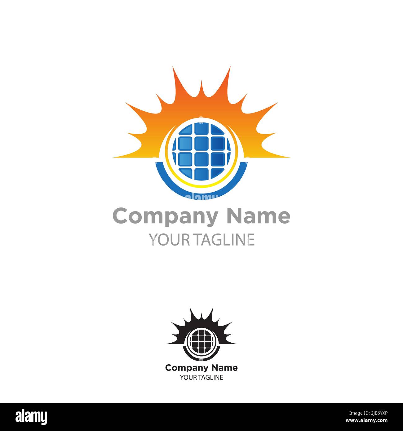 Solar Energy logo designs Vector, Sun POWER logo.EPS 10 Illustration de Vecteur
