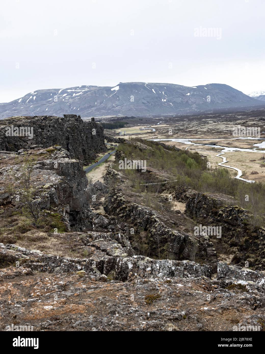 La gorge de Flosagja dans le parc national de Pingvellir en Islande Banque D'Images