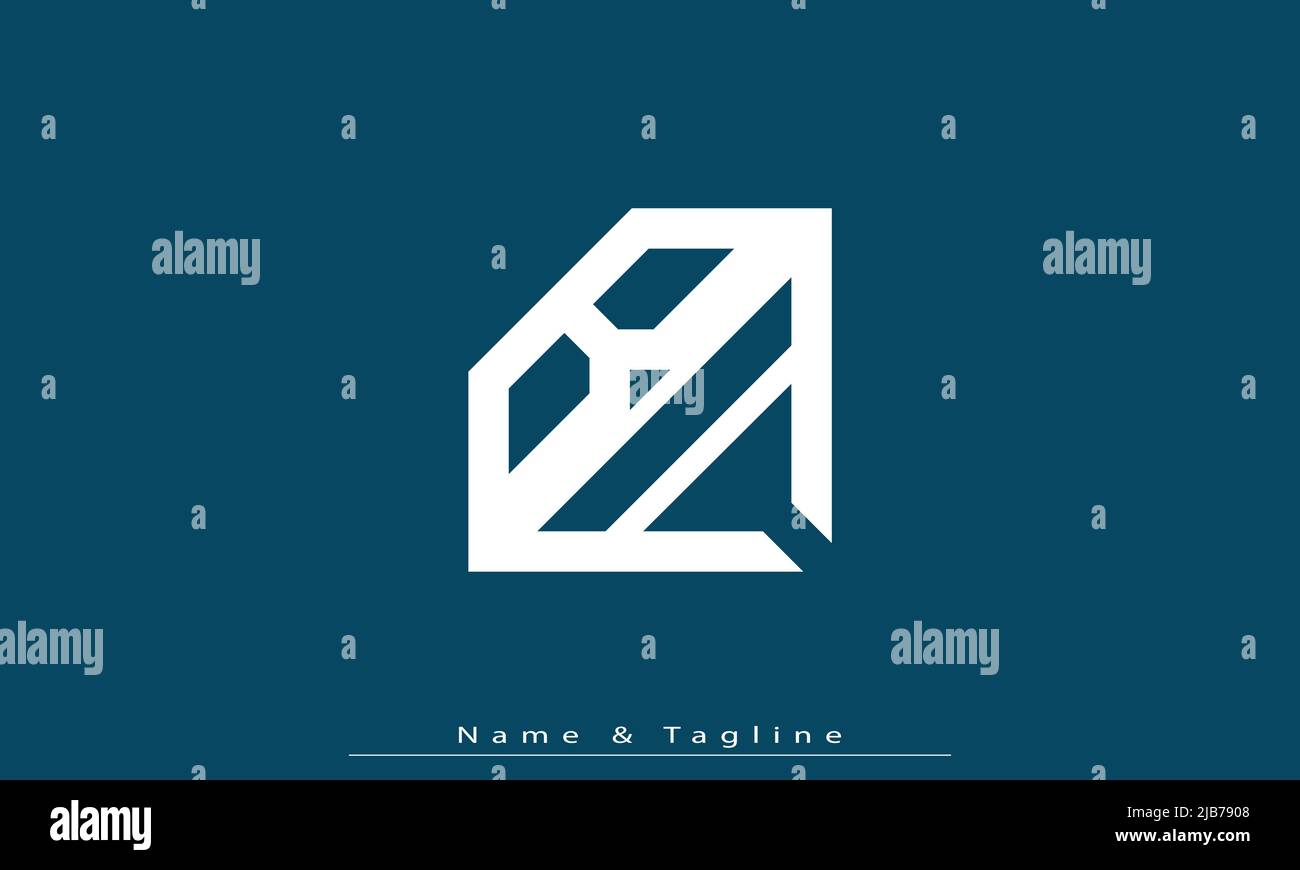 Lettres de l'alphabet initiales Monogram logo BA, AB Illustration de Vecteur