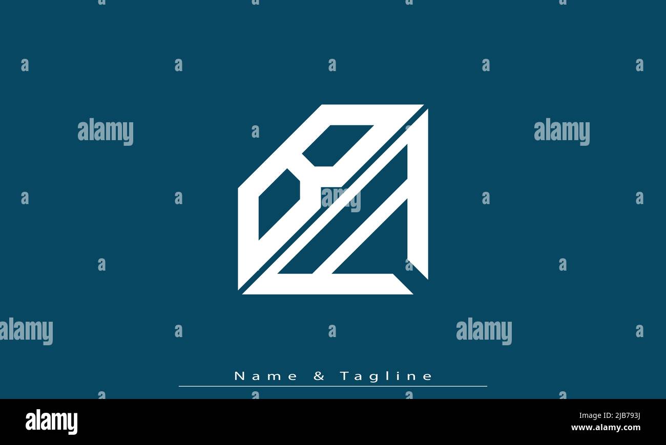 Lettres de l'alphabet initiales Monogram logo BA, AB Illustration de Vecteur