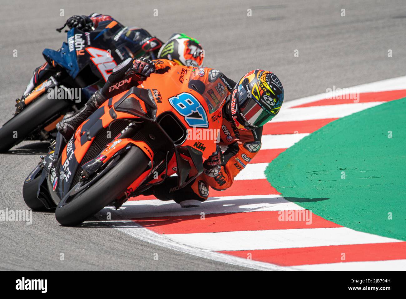 BARCELONE, ESPAGNE - JUIN 03 GP ÉNERGIE DE LA CATALOGNE-LIBRE PRATIQUE pilote australien Remy Gardner (87) de l'équipe Tech 3 pendant la MotoGP de Catalunya LIBRE PRATIQUE au circuit de Barcelone-Catalunya sur 03 juin 2022 à Barcelone, Espagne. Banque D'Images