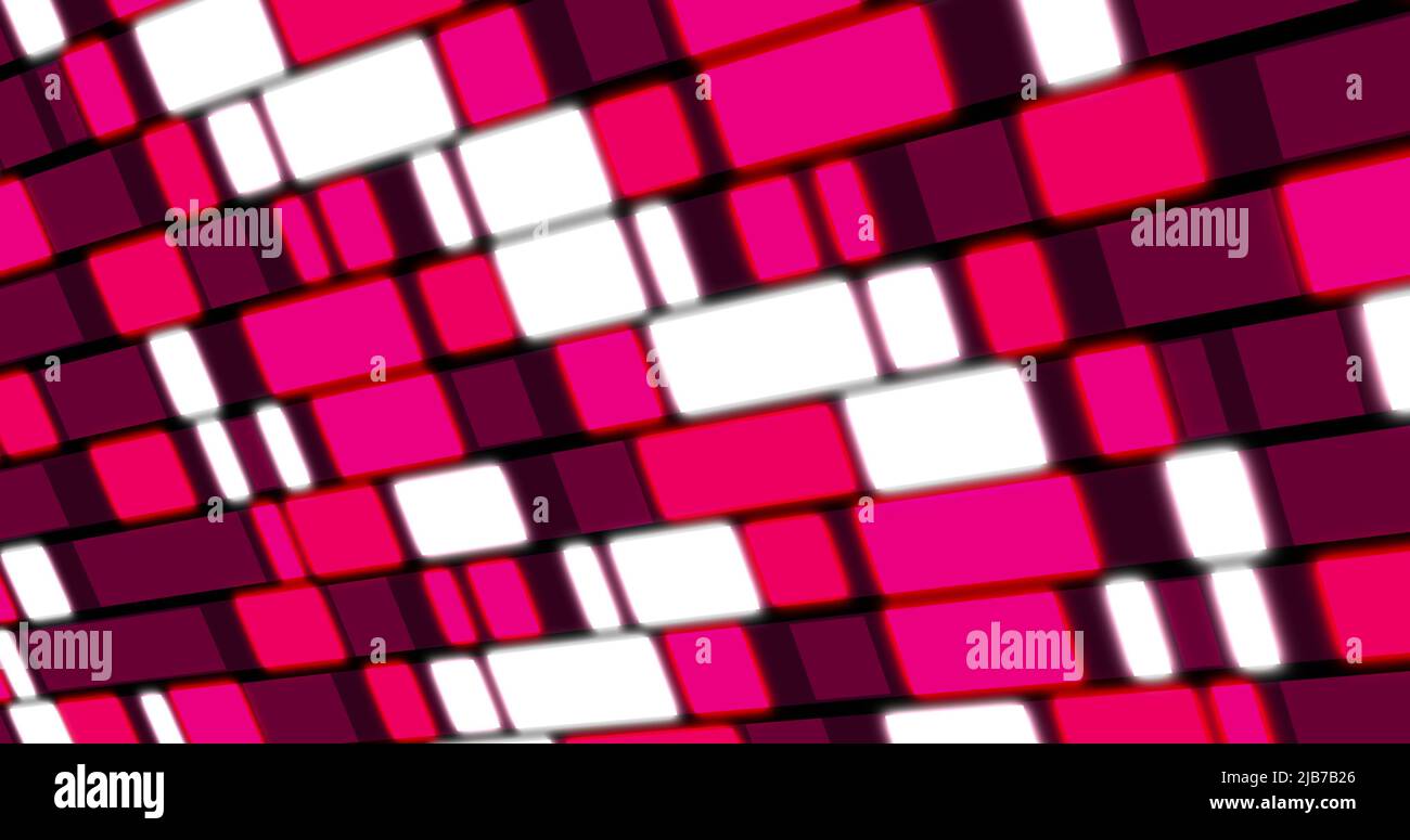 Illustration de rectangles changeant de couleur dans des tons de rose Banque D'Images