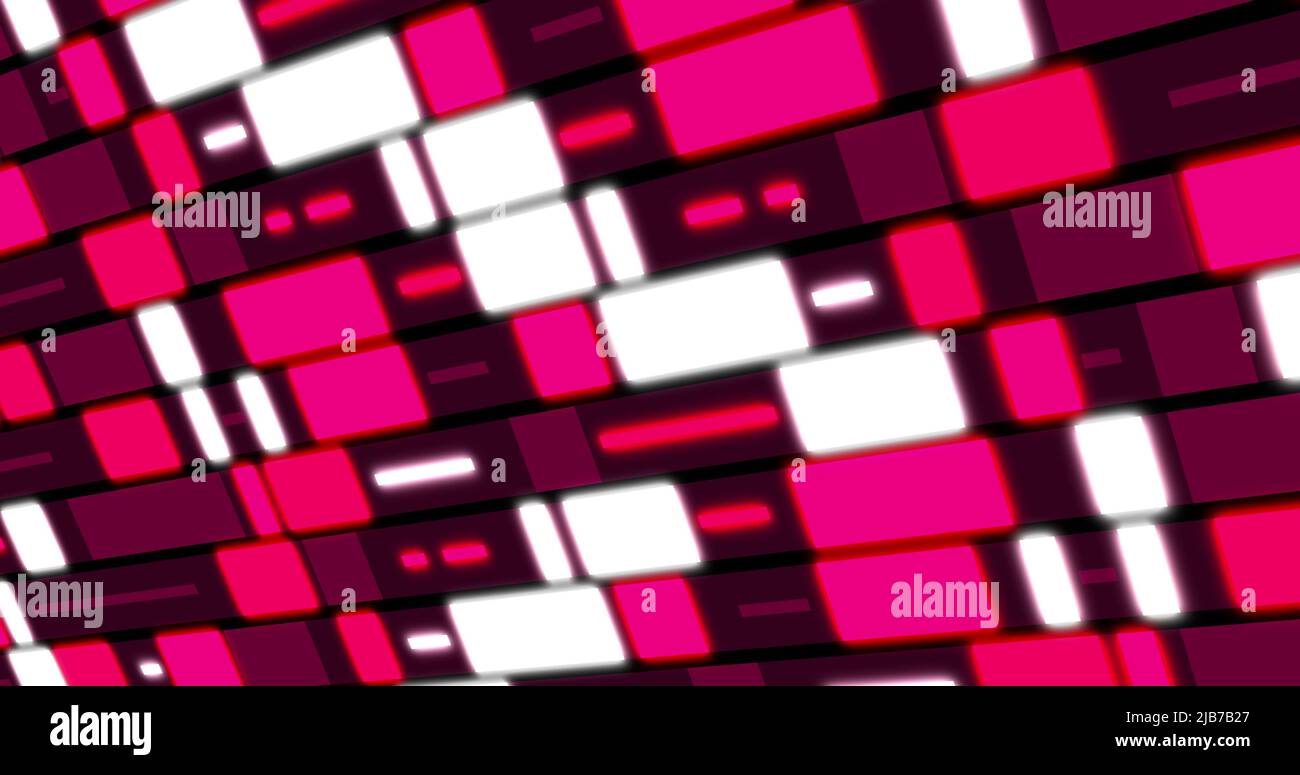 Illustration de rectangles changeant de couleur dans des tons de rose Banque D'Images