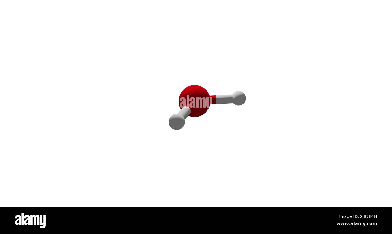 Image de la molécule en rotation sur fond blanc Banque D'Images