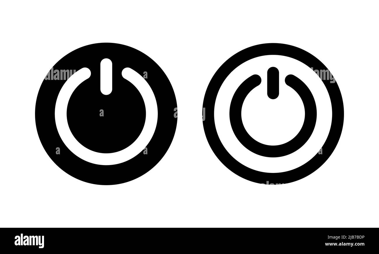 Boutons de commutation Marche/Arrêt, interface utilisateur, icône de vecteur Illustration. Illustration de Vecteur