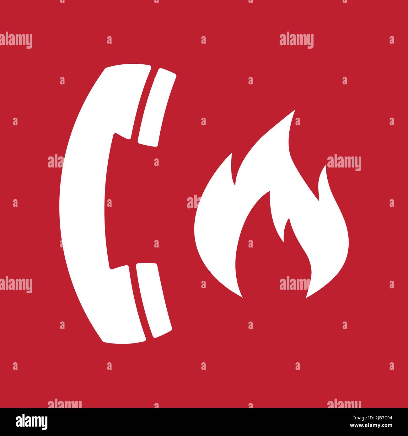 Symbole de point d'appel d'alarme incendie Illustration de Vecteur