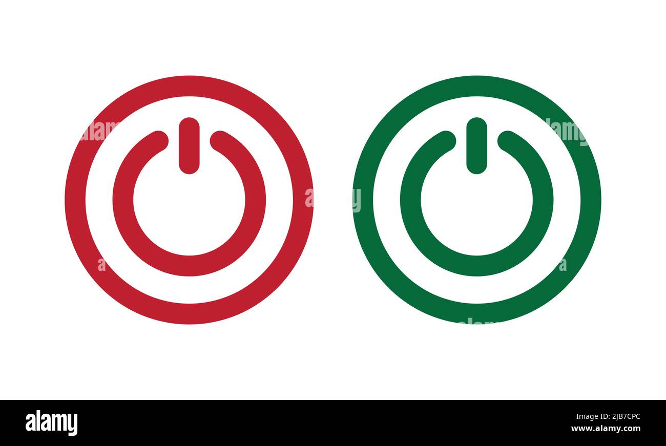 Boutons de commutation Marche/Arrêt, interface utilisateur, icône de vecteur Illustration. Illustration de Vecteur