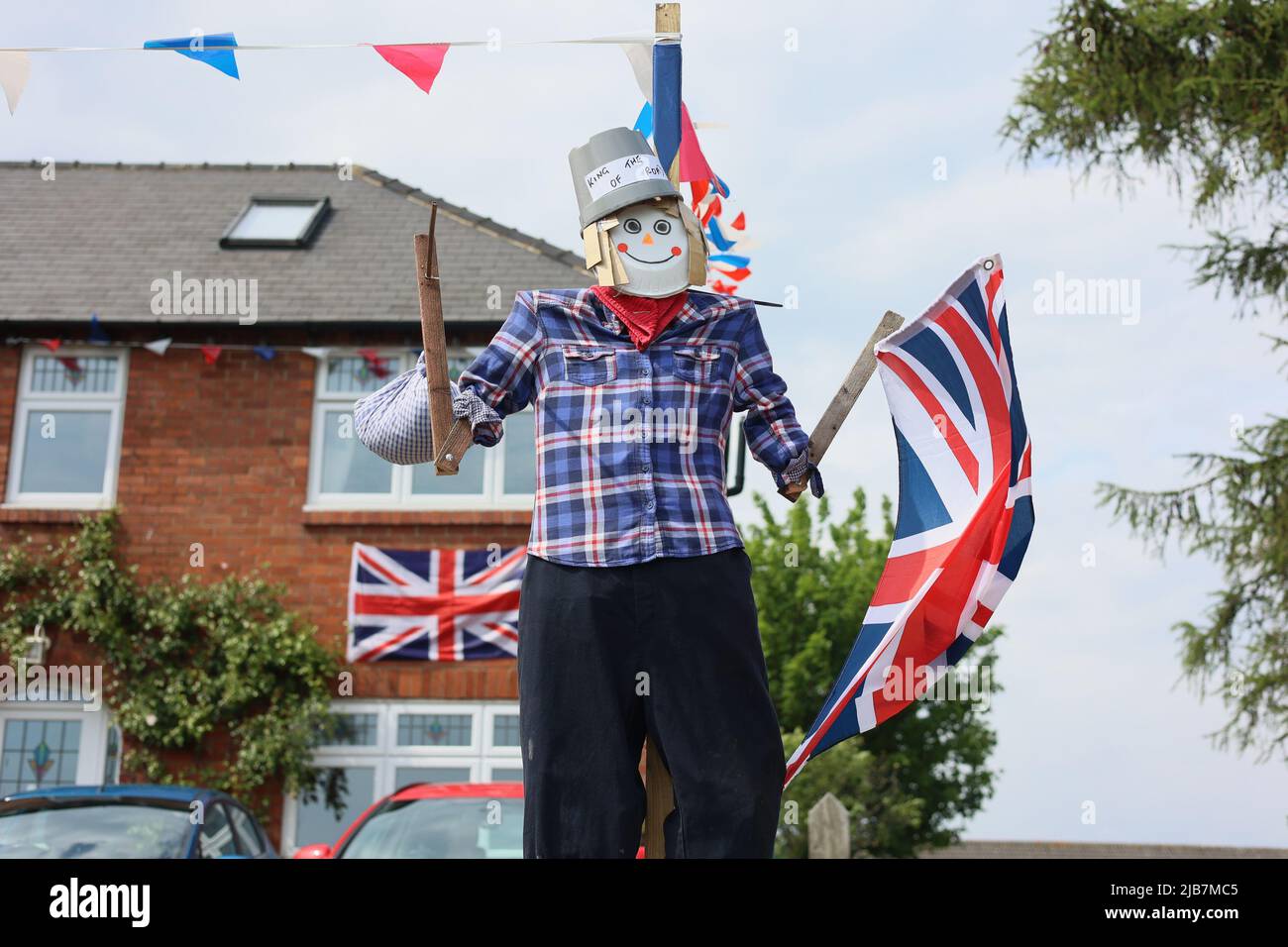 SKEEBY, NORTH YORKSHIRE, Royaume-Uni, JUIN 2nd Une frayeur dans un jardin pour les célébrations du Jubilé de platine de la Reine dans le village de Skeeby dans la circonscription de Richmond de Rishi Sunak (œuvres) (photo de Pat Scaasi | MI News) crédit : MI News & Sport /Alay Live News Banque D'Images
