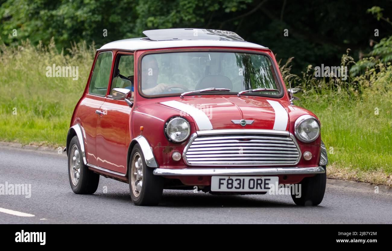 1988 rouge Austin Mini Banque D'Images