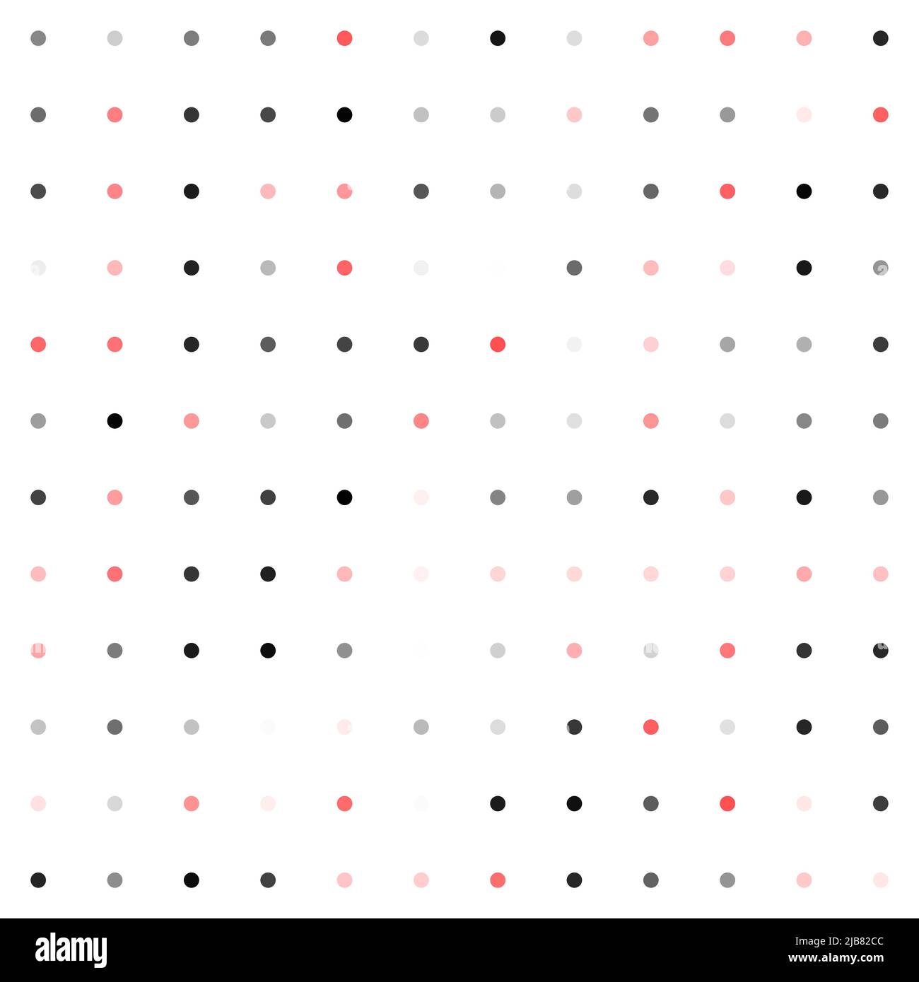 Papier peint à pois. Motif à points rouges, noirs et gris sans couture sur fond blanc. Impression sans fin. Motif géométrique vectoriel pour un joli motif. Demi-ton Illustration de Vecteur