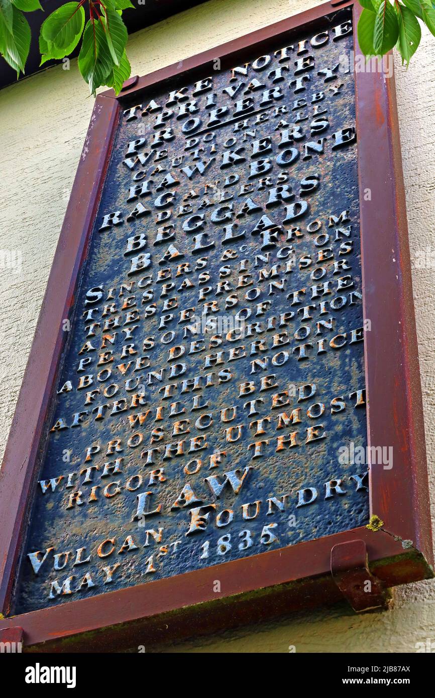 Derby Row, Vulcan Village, Warrington, ex-usine de chemin de fer Charles Tayleur Newton-le-Willows histoire, Lancashire Banque D'Images