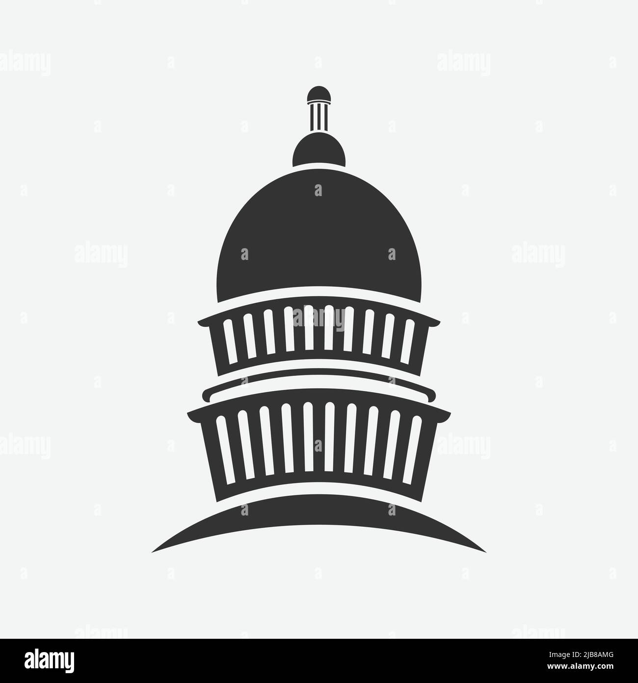 icône du bâtiment de réunion du congrès du capitole, illustrateur vectoriel Illustration de Vecteur