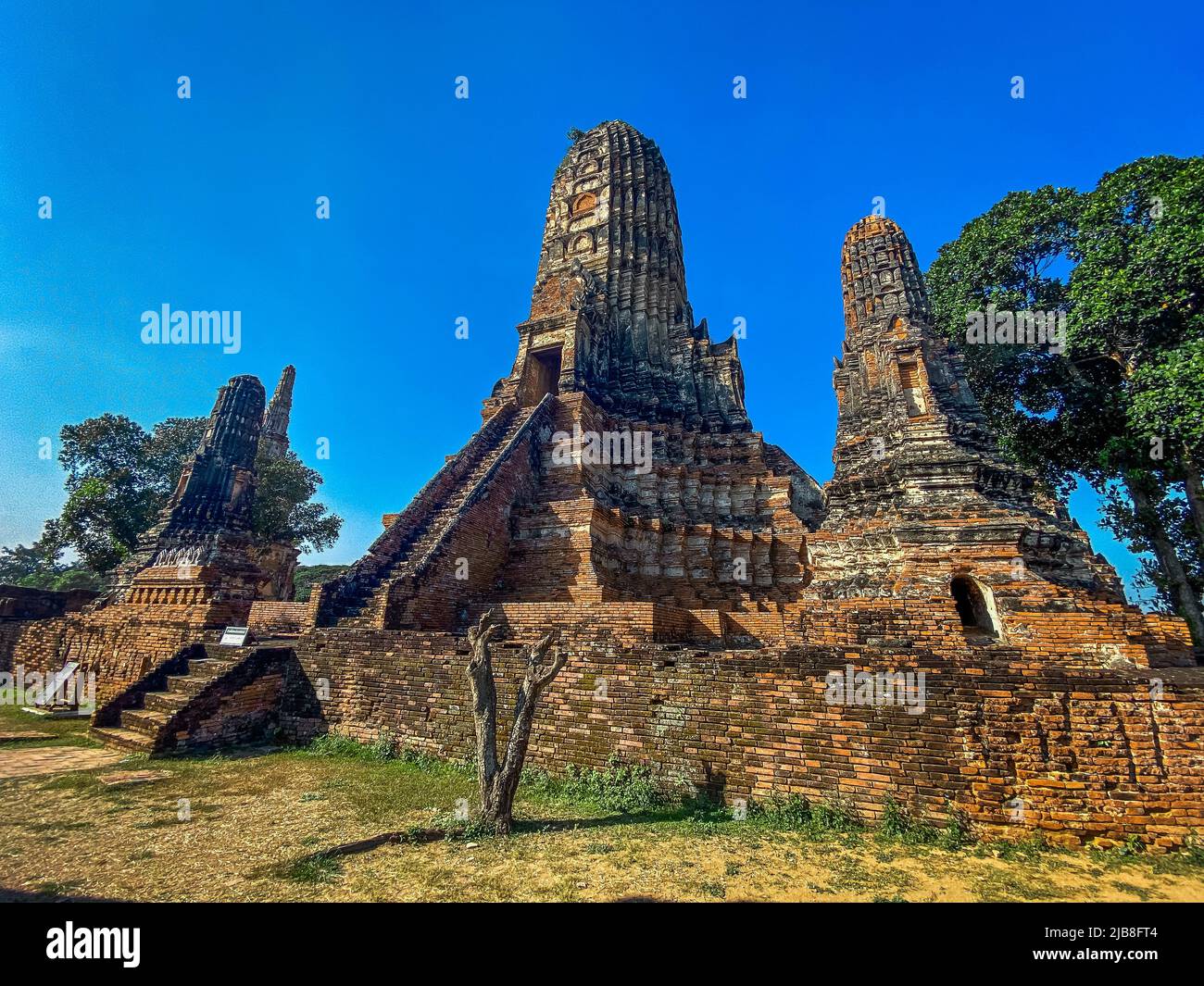 Wat Yai Chai Mongkhon temple à Phra Nakhon si Ayutthaya, Thaïlande Banque D'Images