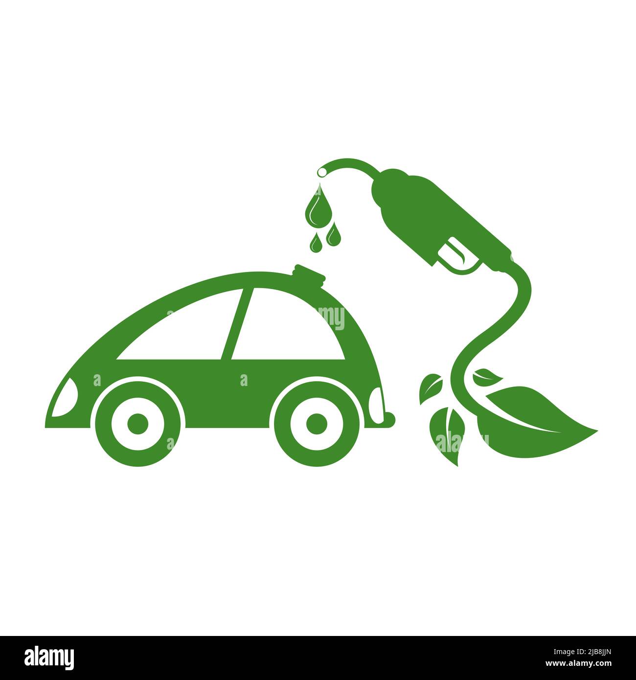 ECO fuel, biodiesel pour l'écologie et l'environnement Aidez le monde avec des idées écologiques Illustration de Vecteur