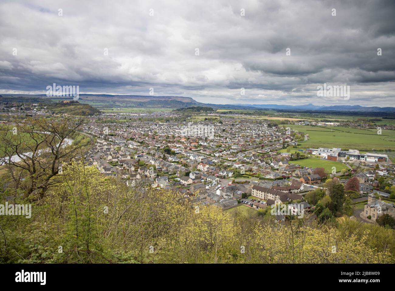 vue sur stirling depuis le monument national wallace de stirling scotland Banque D'Images