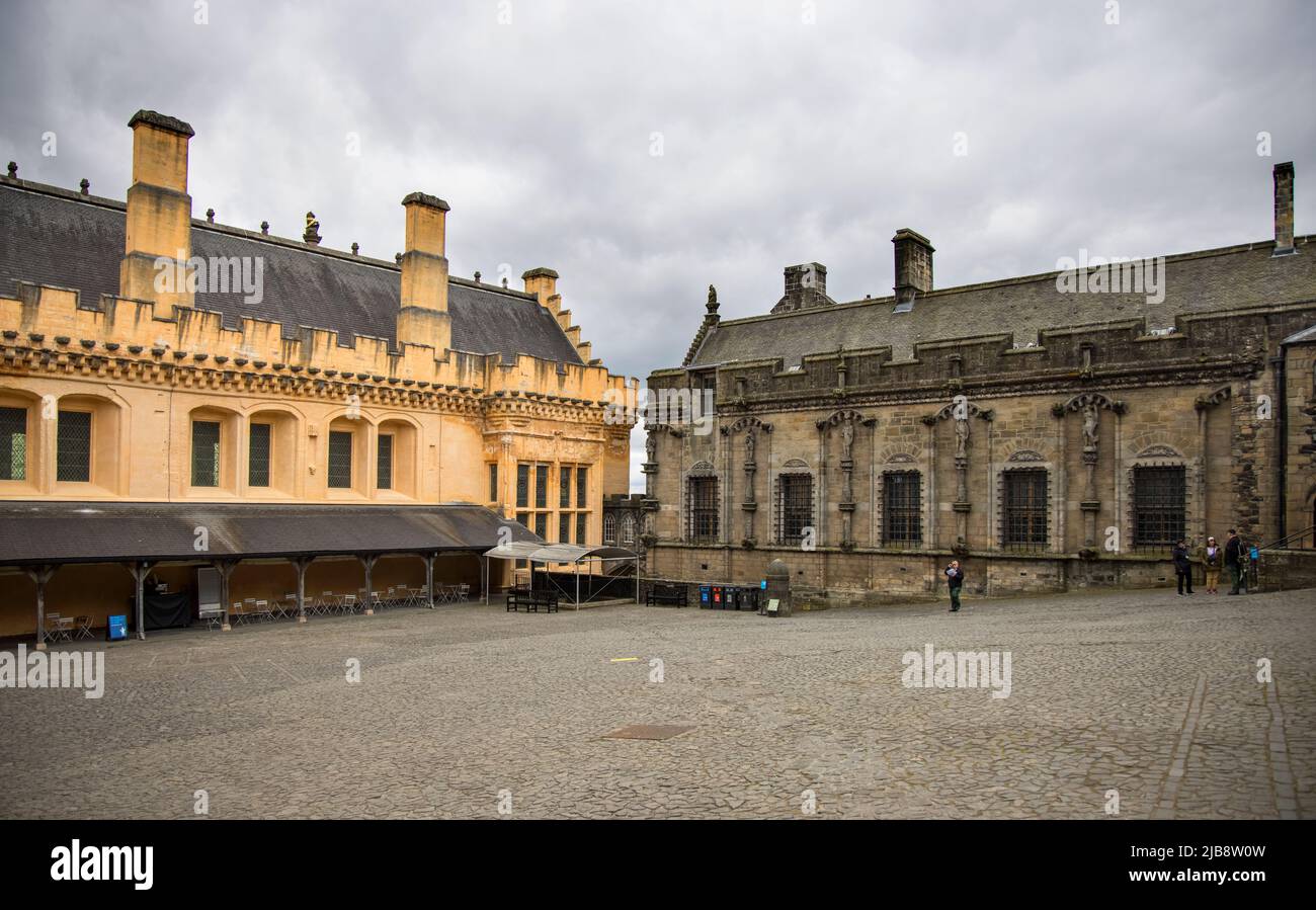 le grand hall et palais du château de stirling en écosse Banque D'Images