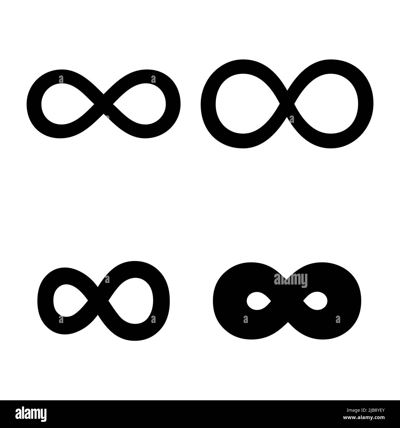 Ensemble d'icône géométrique infini, symbole de tatouage mathématique ...