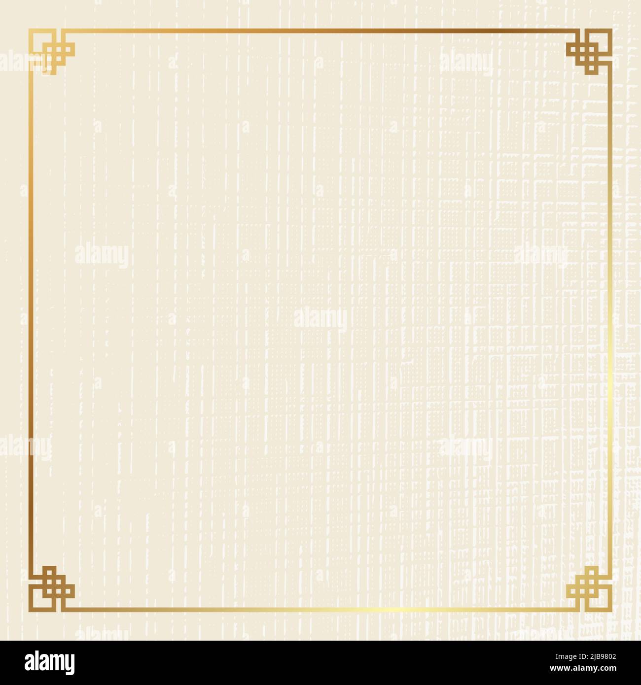 Modèle de bannière pour le nouvel an chinois avec cadre à motifs traditionnels. Cadre carré. Vecteur Illustration de Vecteur