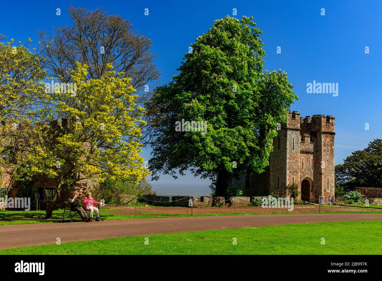 The Gatehouse at Dunster Castle, Somerset, Angleterre, Royaume-Uni Banque D'Images