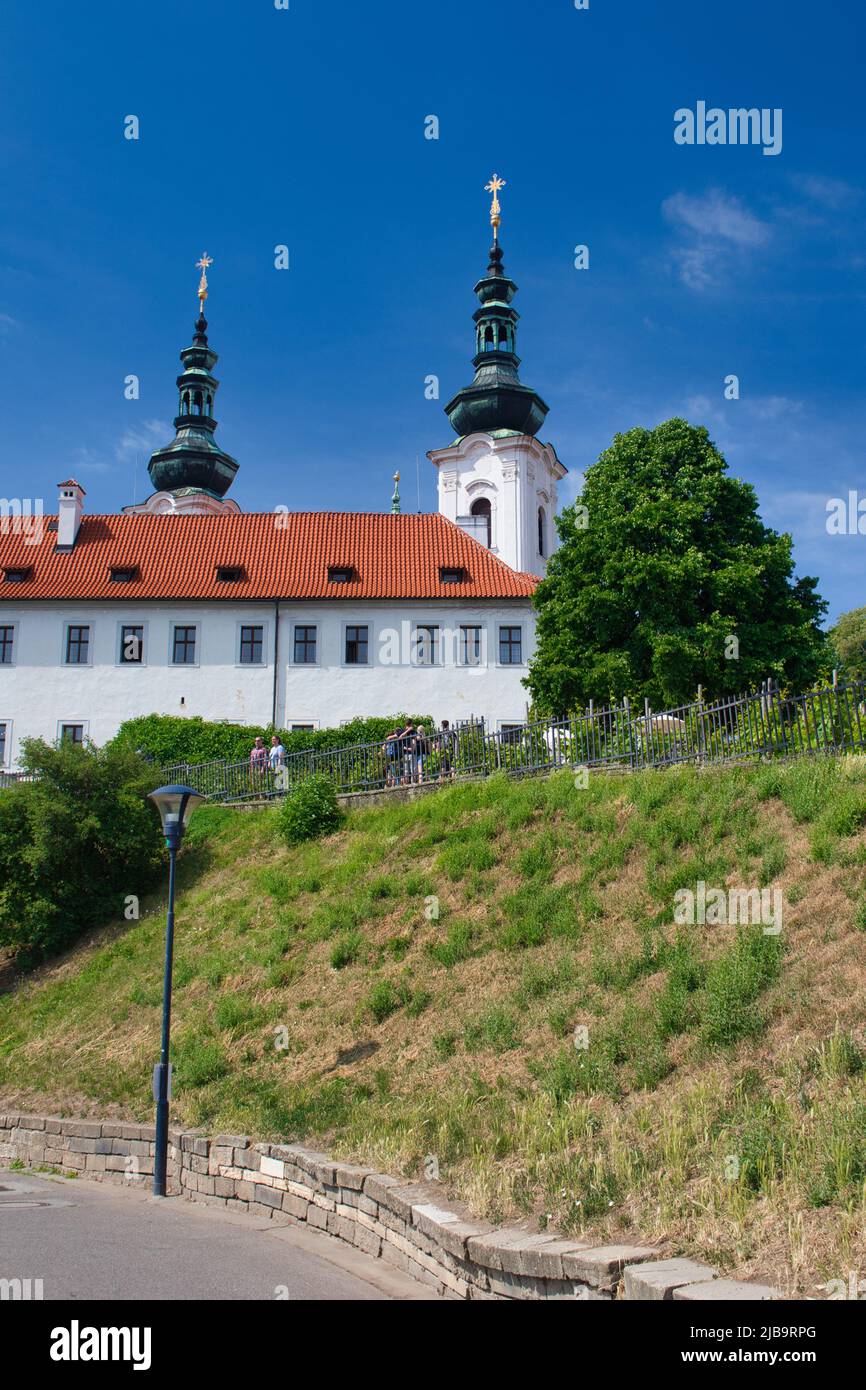 Monastère de Strahov au printemps, Prague, République tchèque Banque D'Images Monastère de Strahov au printemps, Prague, République tchèque Banque D'Images