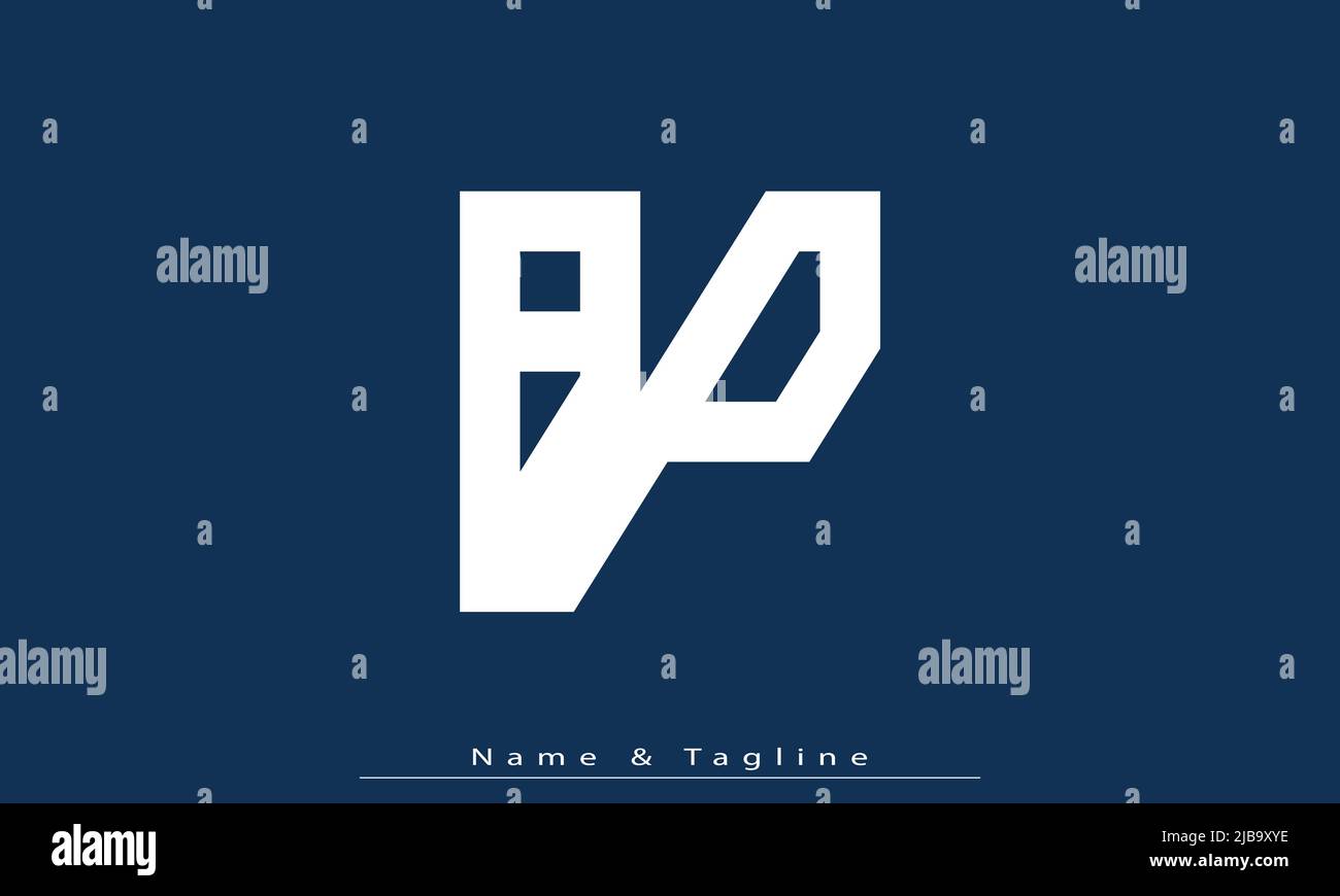 Lettres de l'alphabet initiales Monogram logo BP, PB Illustration de Vecteur