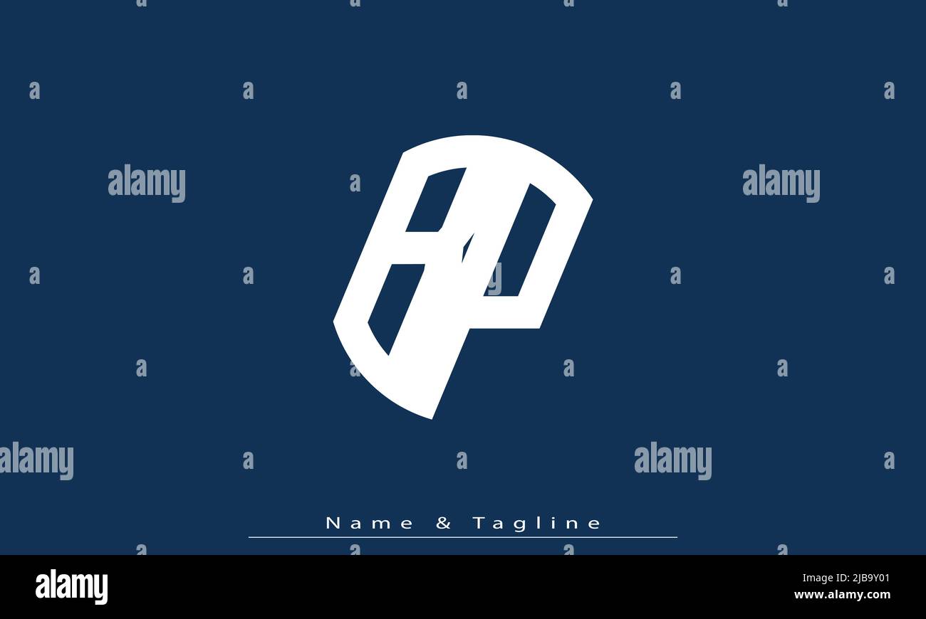 Lettres de l'alphabet initiales Monogram logo BP, PB Illustration de Vecteur