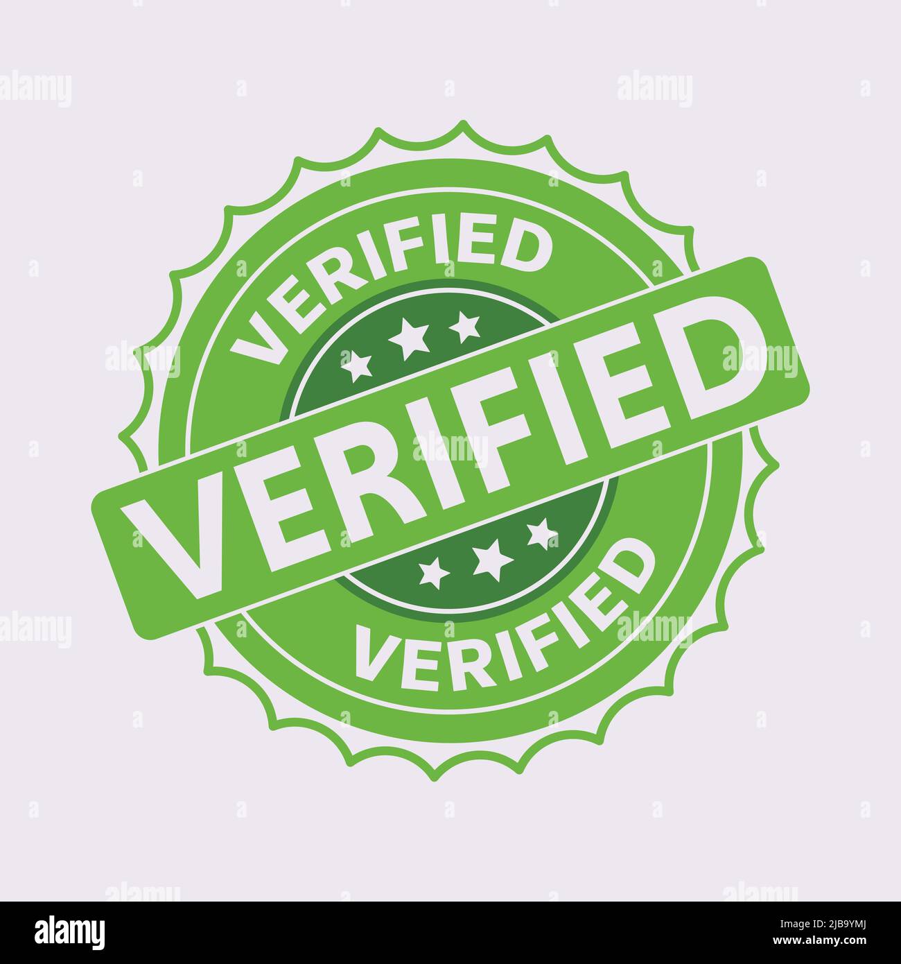 Vector illustration de l'icône verte vérifiée stamp Illustration de Vecteur