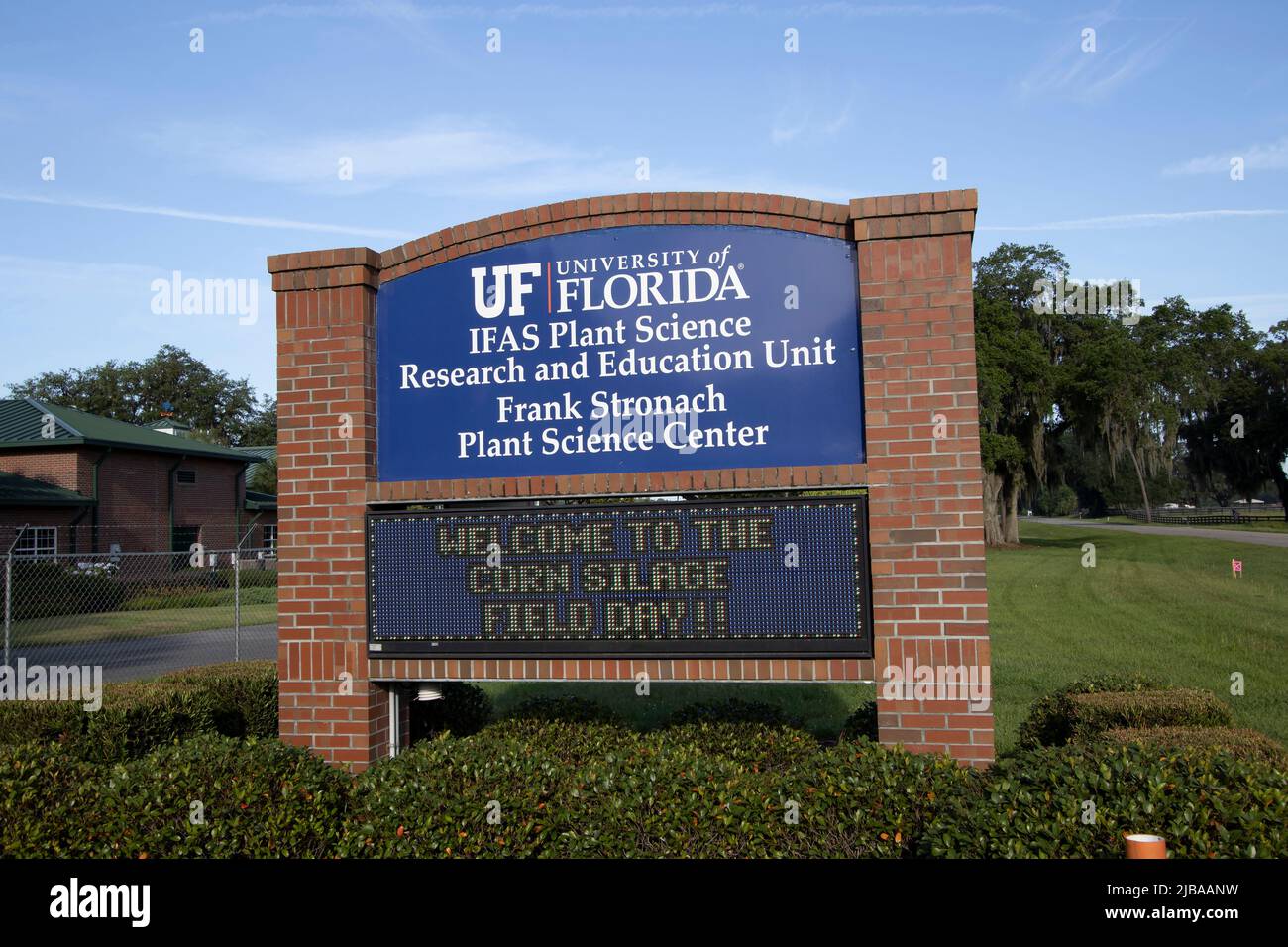Université de Floride unité de recherche et d'éducation en phytologie de l'IFAS, à Citra, FL Banque D'Images