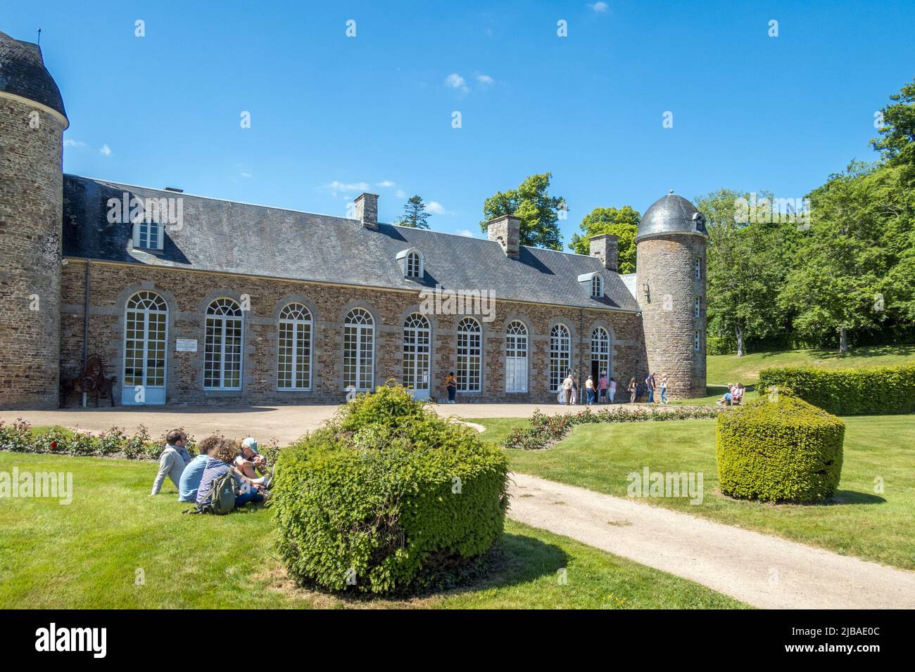 France, Normandie, Suisse Normande. Château de Pontécoulant. Banque D'Images